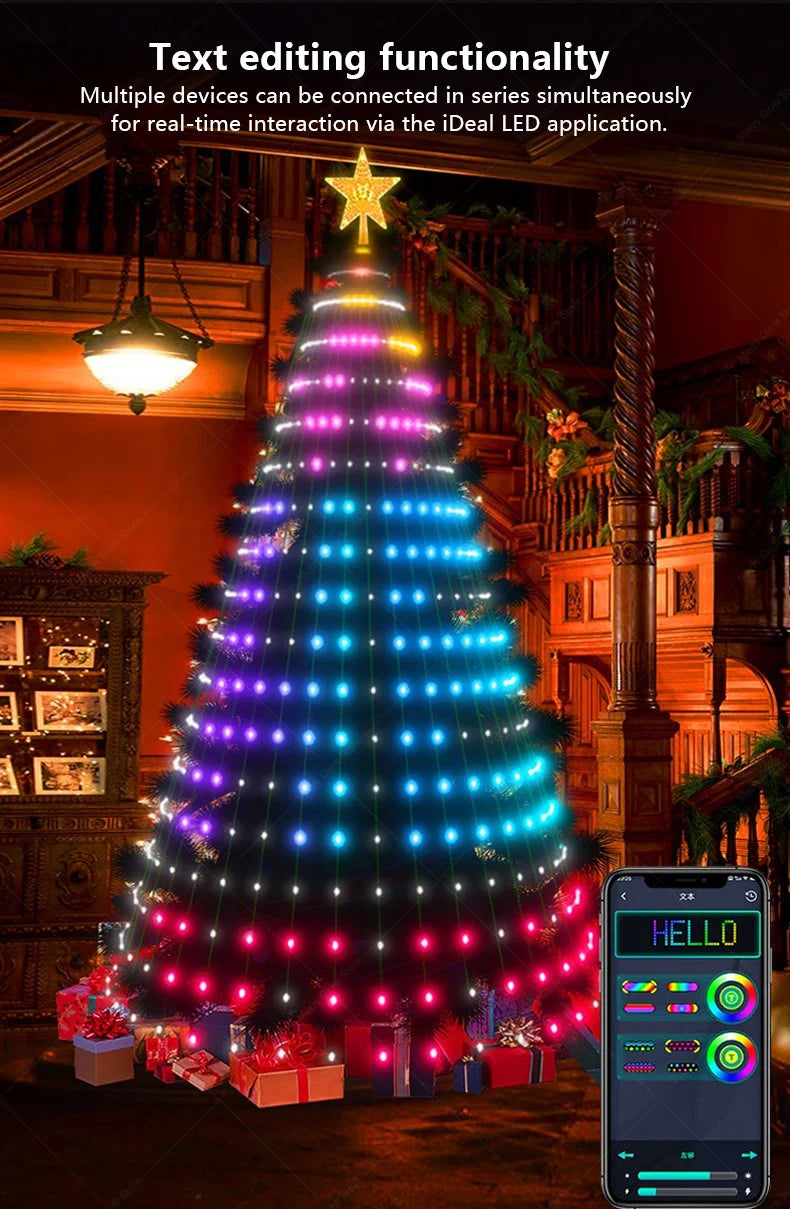 400 LEDs Remote & App Control RGB  Smart Christmas Tree Lights & Outdoor Holiday Decoration