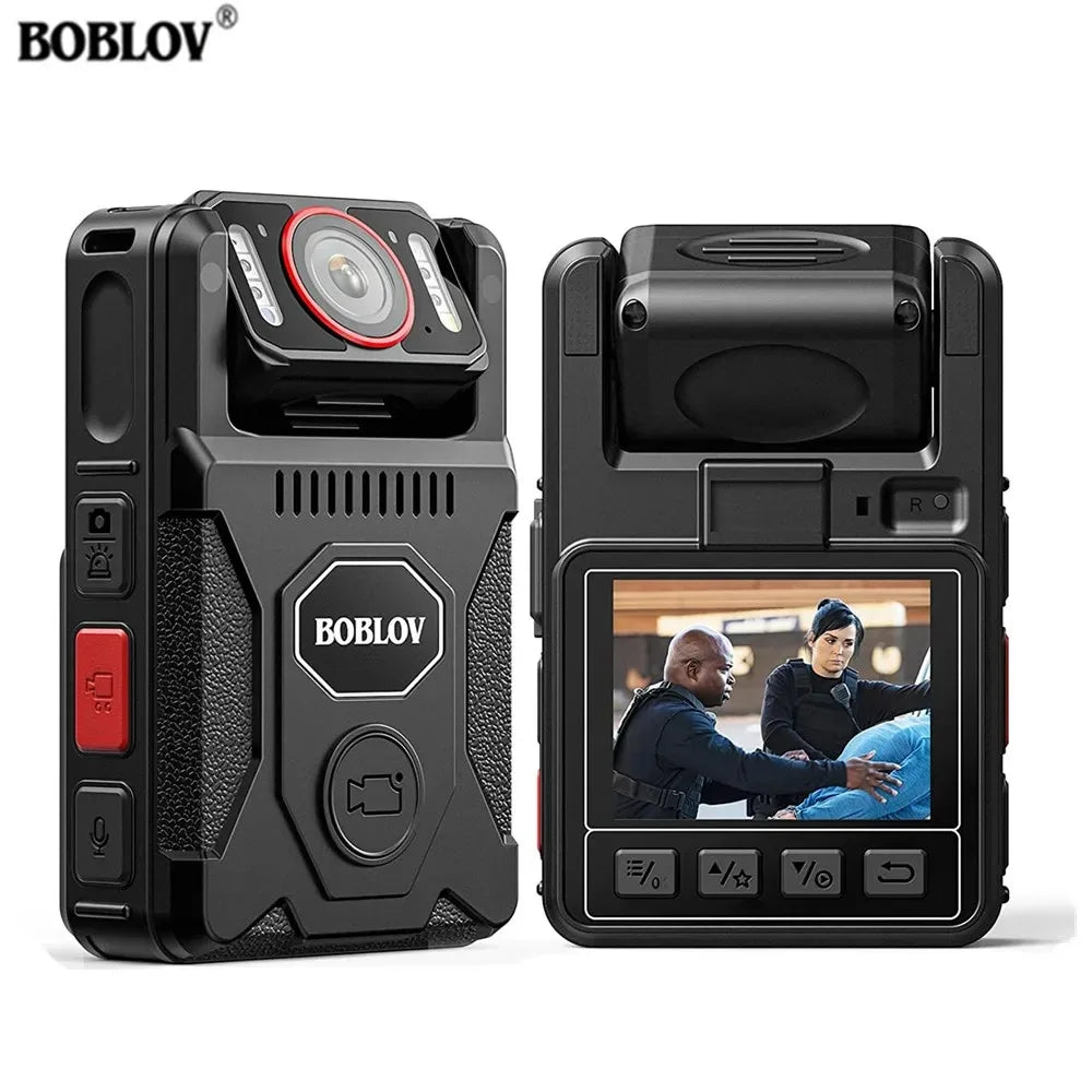 BOBLOV M7 Pro 4K GPS Body Camera with 256GB Storage & 15-Hour Battery