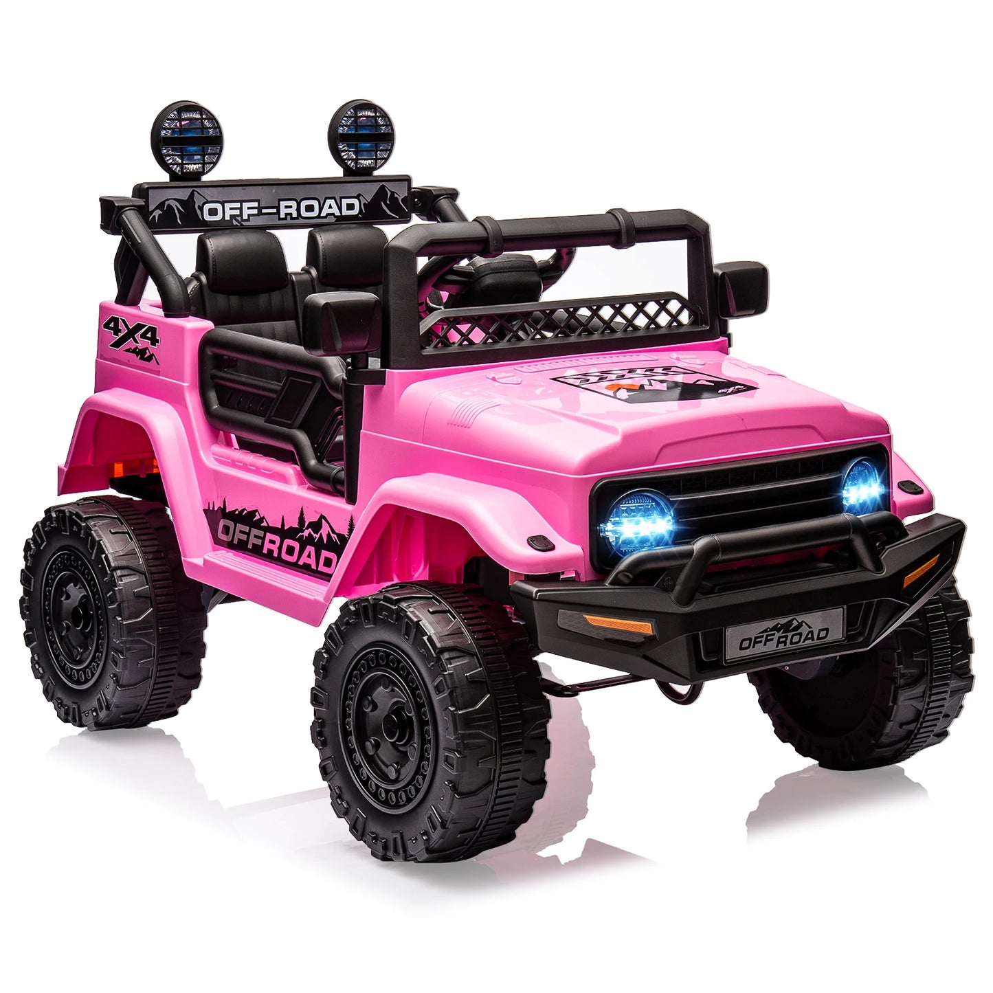 12V Ride-On Truck for Kids – 2 Seater Electric Vehicle with Remote Control, Bluetooth Audio & LED Lights