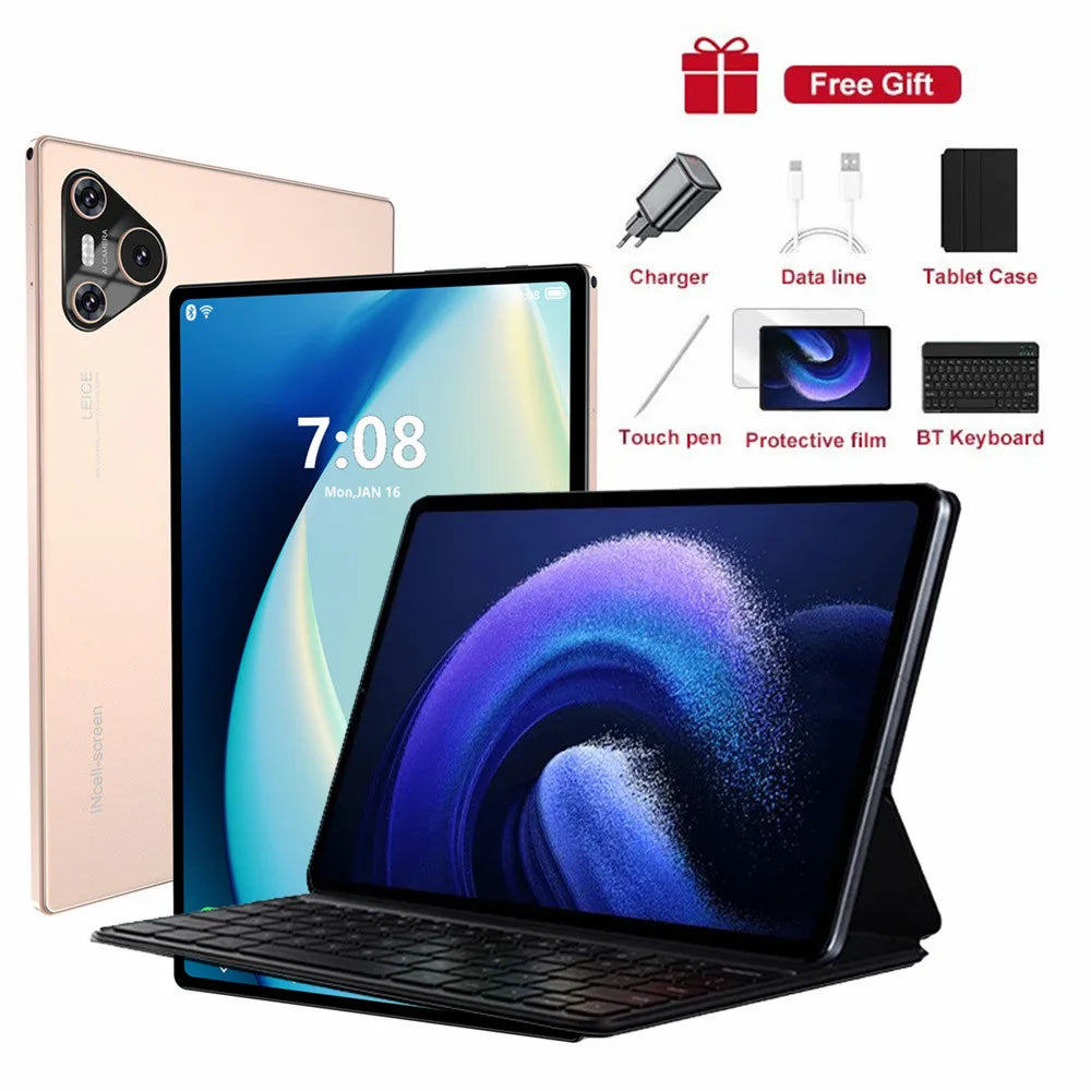 16 Pro 10.1-Inch Android 12 Tablet – Snapdragon 870 | 16GB RAM + 1TB Storage | Dual SIM + 5G WiFi | 2560×1600 Full HD Display | 10000mAh Battery