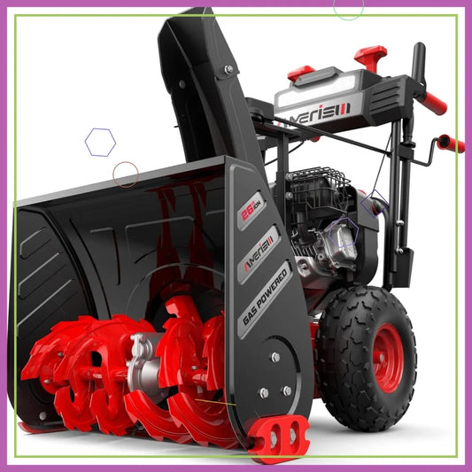 26-Inch 2-Stage Gas Snow Blower 212cc Engine Self-Propelled with Electric Start Heavy-Duty for Driveways & Large Areas
