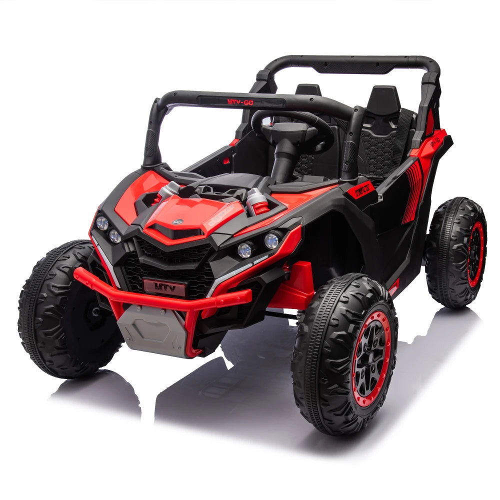 24V Two-Seater Electric Ride-On UTV for Kids – Remote Control, 4-Wheel Suspension, Slow Start & Big Wheels for Ages 3+