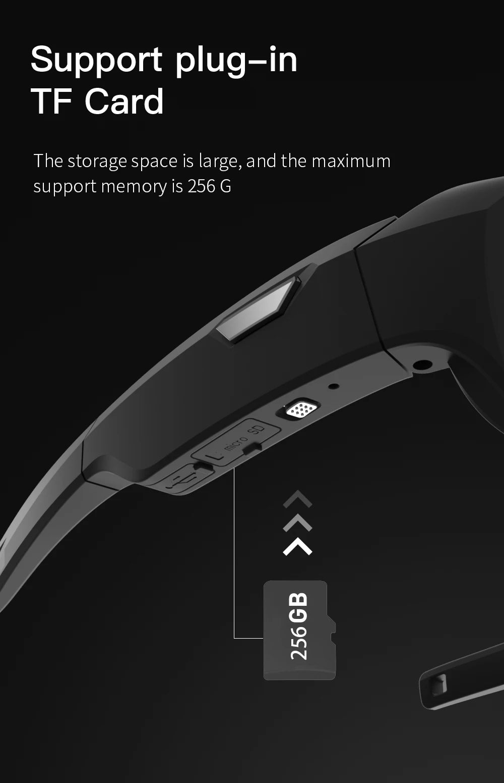 4K HD Smart Camera Glasses with 64GB Storage & Hands-Free POV Recording