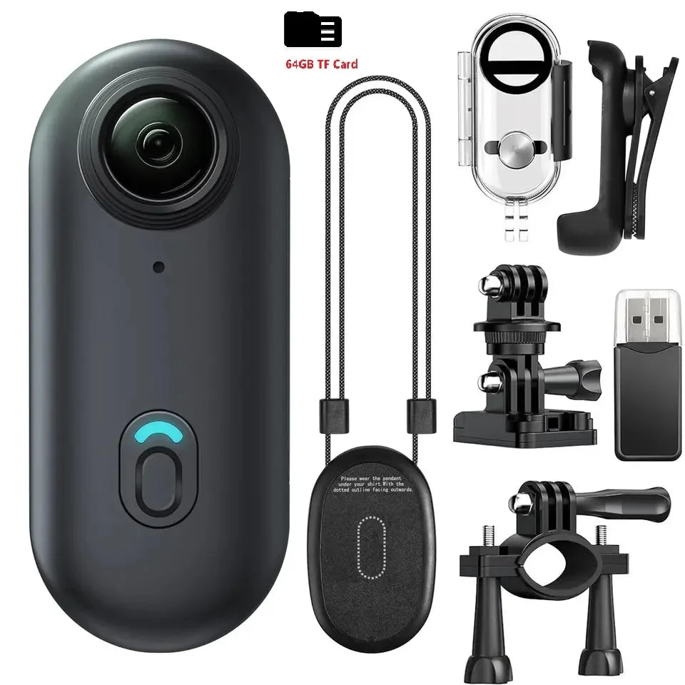 4K Mini Body Camera with 64GB Storage & Waterproof Case