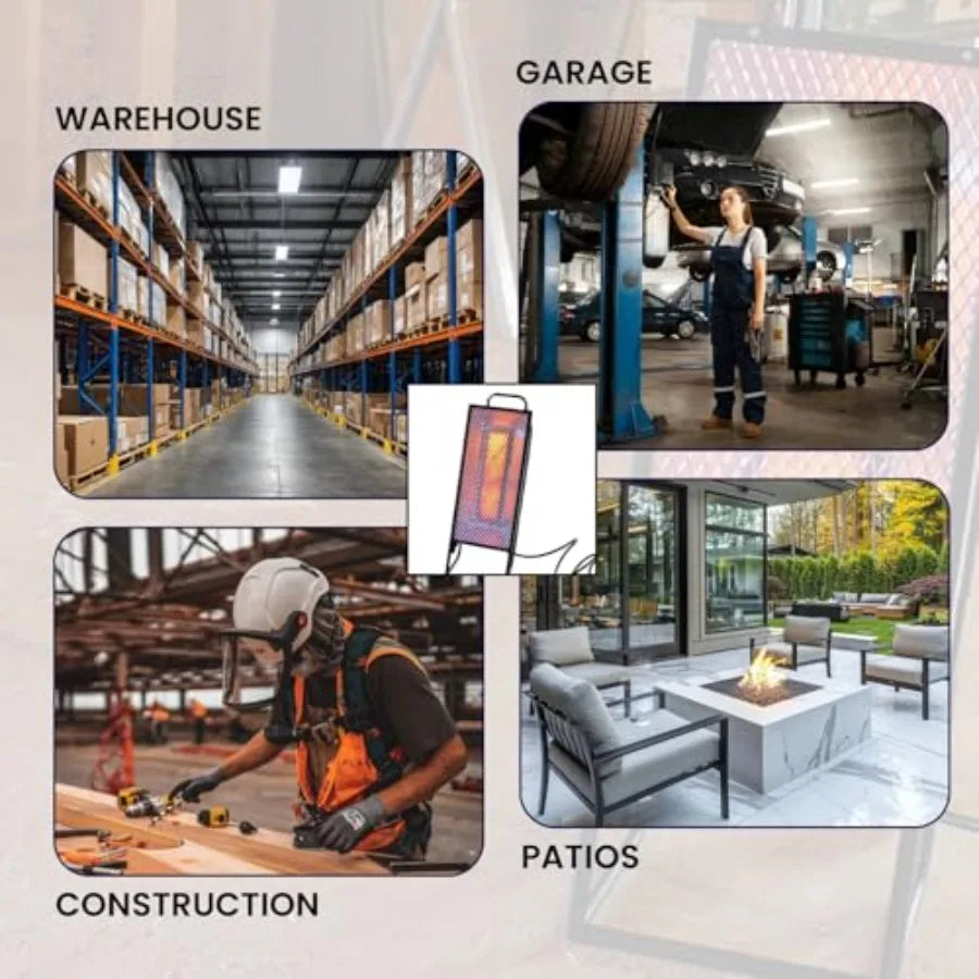 LB White SUNBLAST 35 LP Propane Flat Panel Gas Infrared Space Heater - Portable Radiant Heater for Shop, Garage, Outdoor, Indoor