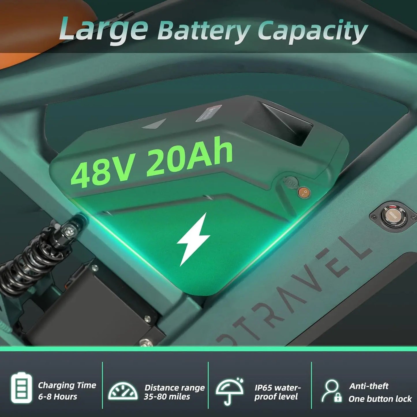 Smartravel 1200W Electric Bike for Adults – 48V 25Ah Battery, APP Control, Full Suspension Fat Tire E-Bike with GPS Tracking & Hydraulic Brakes