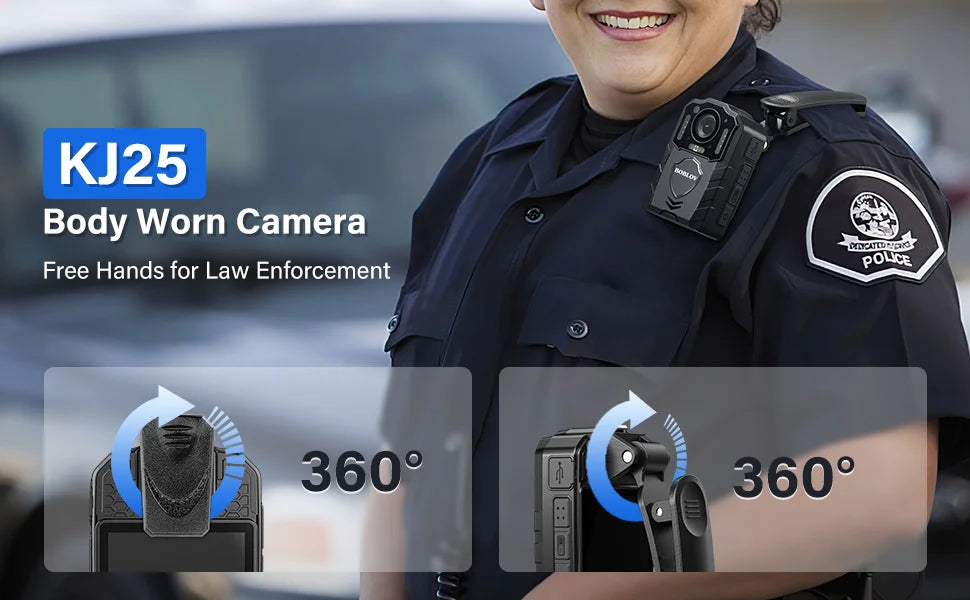 BOBLOV KJ25 128GB Body Camera – 1080P HD Recording with Night Vision & 13-Hour Battery Life