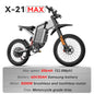 EKXBIKE X21 Max Electric Motorcycle – 3000W Brushless Motor, 60V 30Ah Battery, 85KM/H Speed, Off-Road E-Bike for Adults