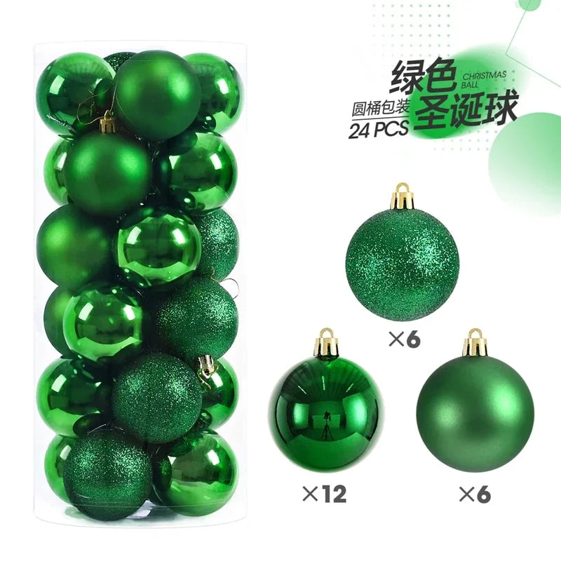 24/36 Pcs Hanging Christmas Tree Ornaments 3/4CM Balls Multiple Colors