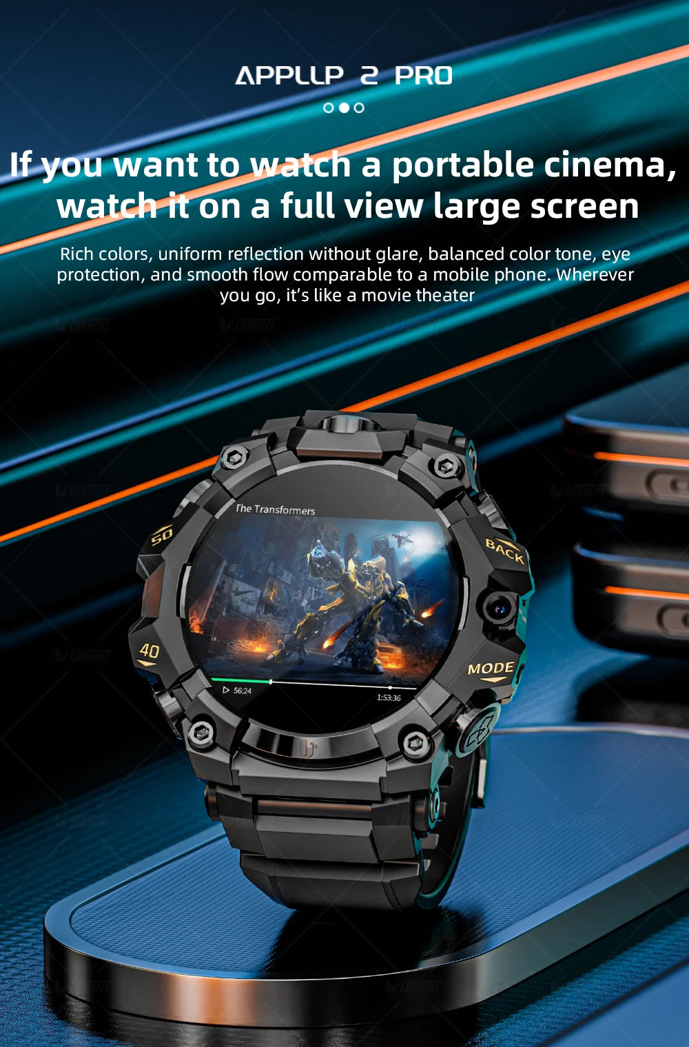 LOKMAT APPLLP 2 PRO Rugged Sport Android Smart Watch