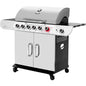Royal Gourmet SG6002R 6-Burner Propane Grill with Sear Burner and Side Burner, Stainless Steel Cabinet Style Gas Grill