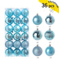 24/36 Pcs Hanging Christmas Tree Ornaments 3/4CM Balls Multiple Colors