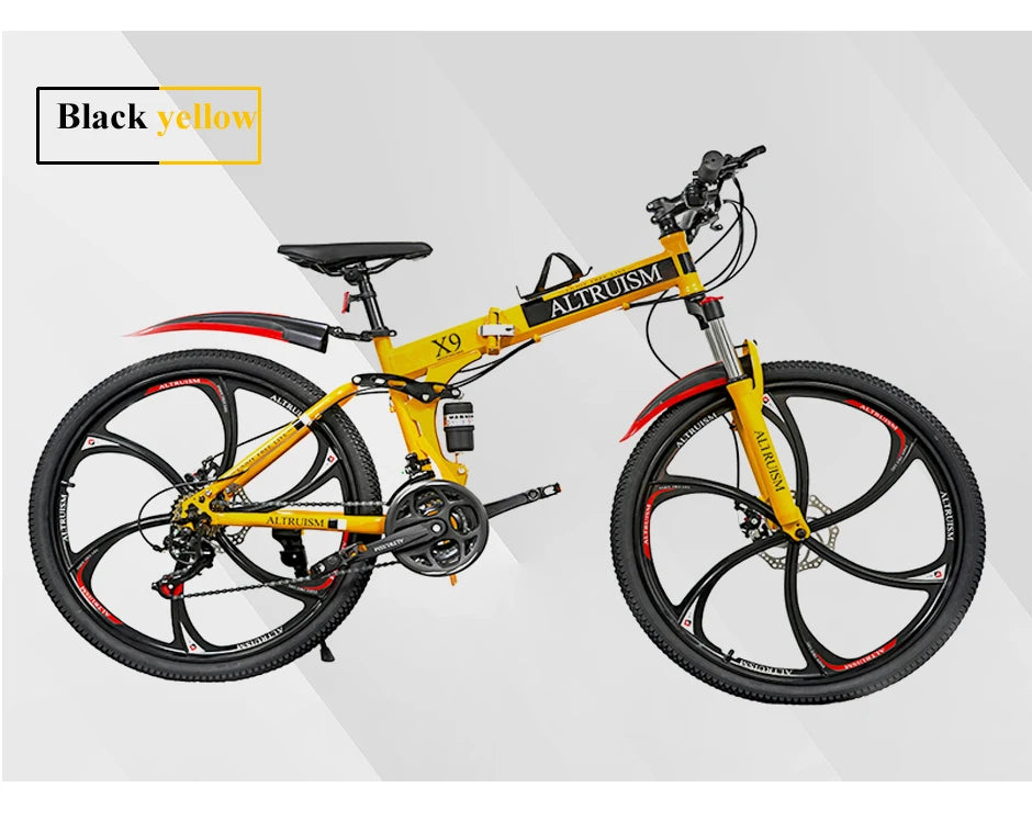26 Inch Mountain Bike for Men & Women, 21 Speed Dual Suspension Adult Bicycle with Adjustable Disc Brake High Carbon Steel Frame