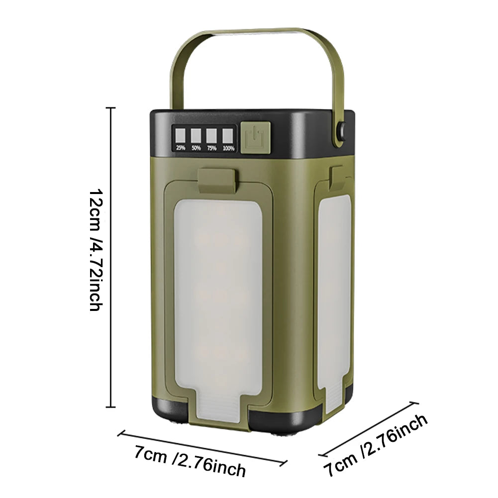 Rechargeable Lantern Power Bank Solar Camping Lantern Portable LED Tent Light