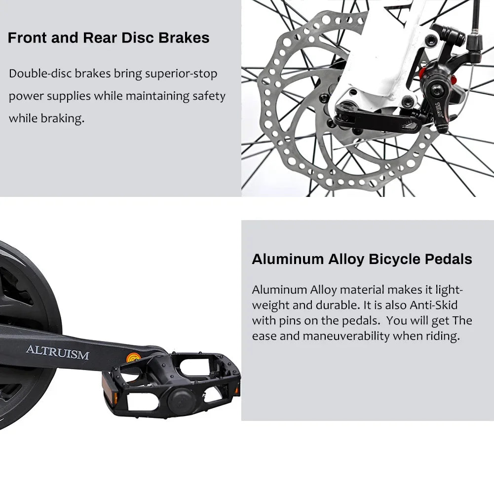 26” Folding Mountain Bike 21-Speed Shimano – Full Suspension & Disc Brakes