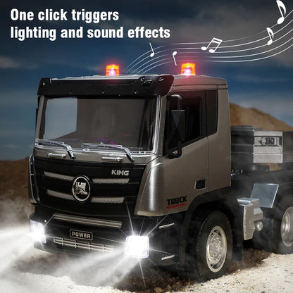 Huina 1318 1:18 RC Flatbed Transport Truck – 9-Channel Alloy Trailer Model