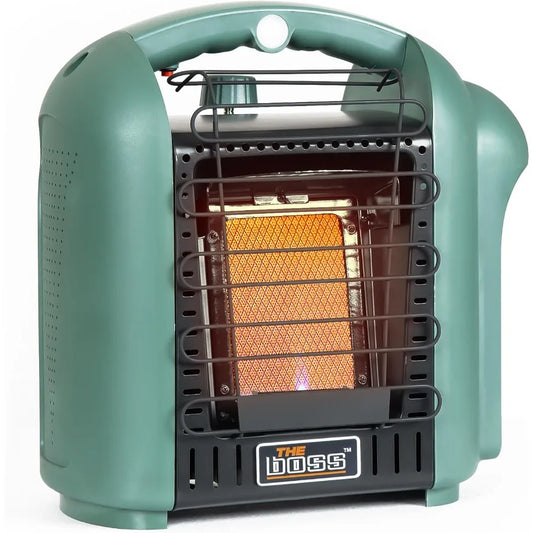 Portable 6,000 BTU Propane Space Heater with LED Light – Compact Outdoor Heater for Camping, Patios & Small Spaces