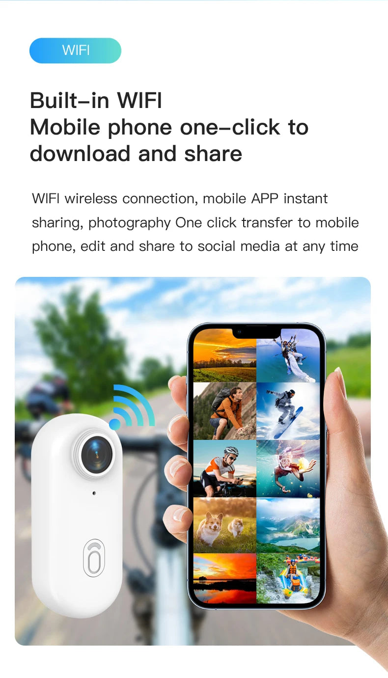 4K Mini Body Camera with 64GB Storage & Waterproof Case