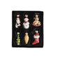 Set of 6 Festive Glass Christmas Tree Ornaments Featuring Adorable Reindeer Penguin and Gingerbread Man Designs