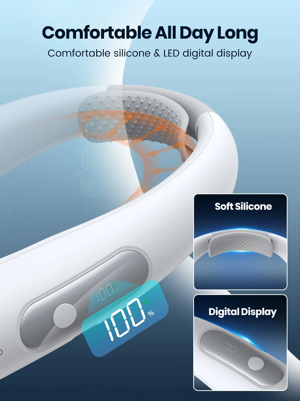 Warmco 10000mAh Portable Neck Fan