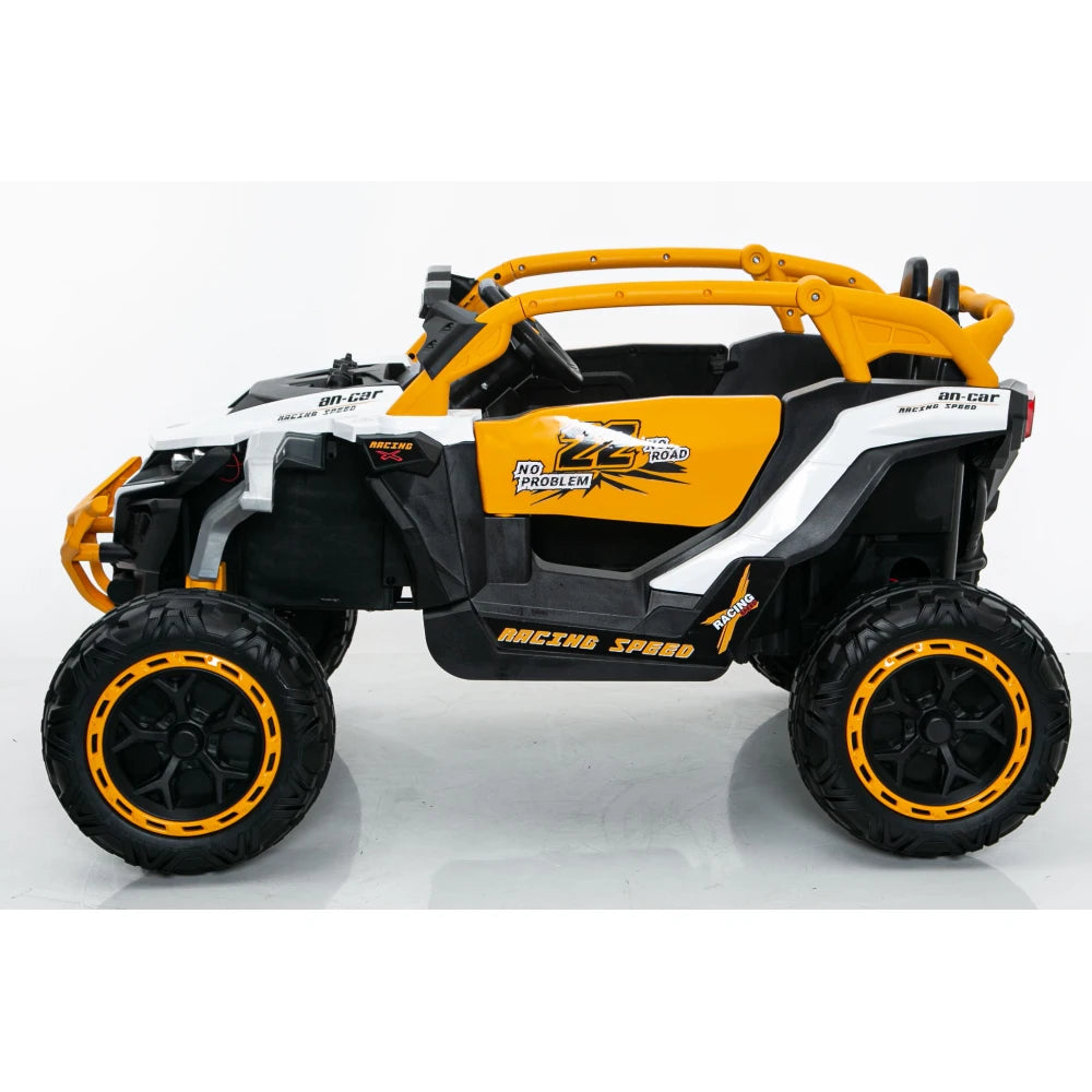 12V 2-Seater Ride-On UTV for Kids – Electric Truck with Remote Control, Flashlights, Suspension & Music