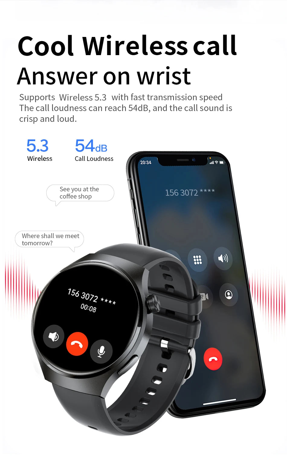 LIGE NFC Smart Watch – HD Display, Bluetooth Call, Fitness & Health Tracker, IP68 Waterproof