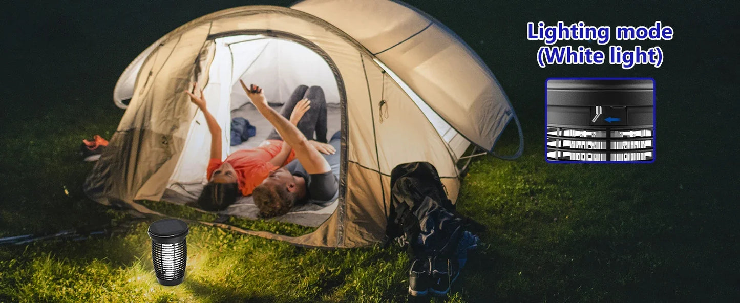 PALONE Solar Bug Zapper – 2-in-1 Mosquito Killer & Camping Light (4500V)