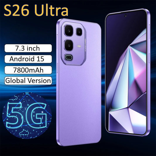 S26 Ultra 7.3" 5G Smartphone with 108MP Camera, 72MP Front Lens & 7800mAh Battery
