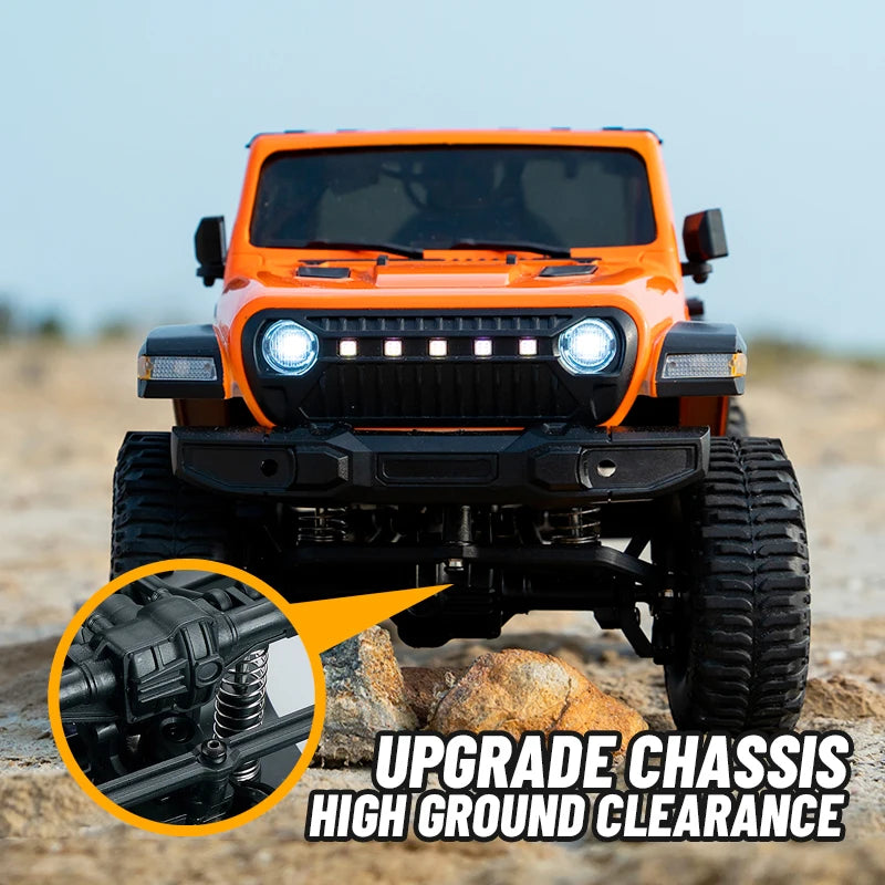 C8801 1:18 RC Climbing Jeep – 4WD Off-Road Rock Crawler with Lights, 2.4GHz Remote, 370 Motor & Simulation Body