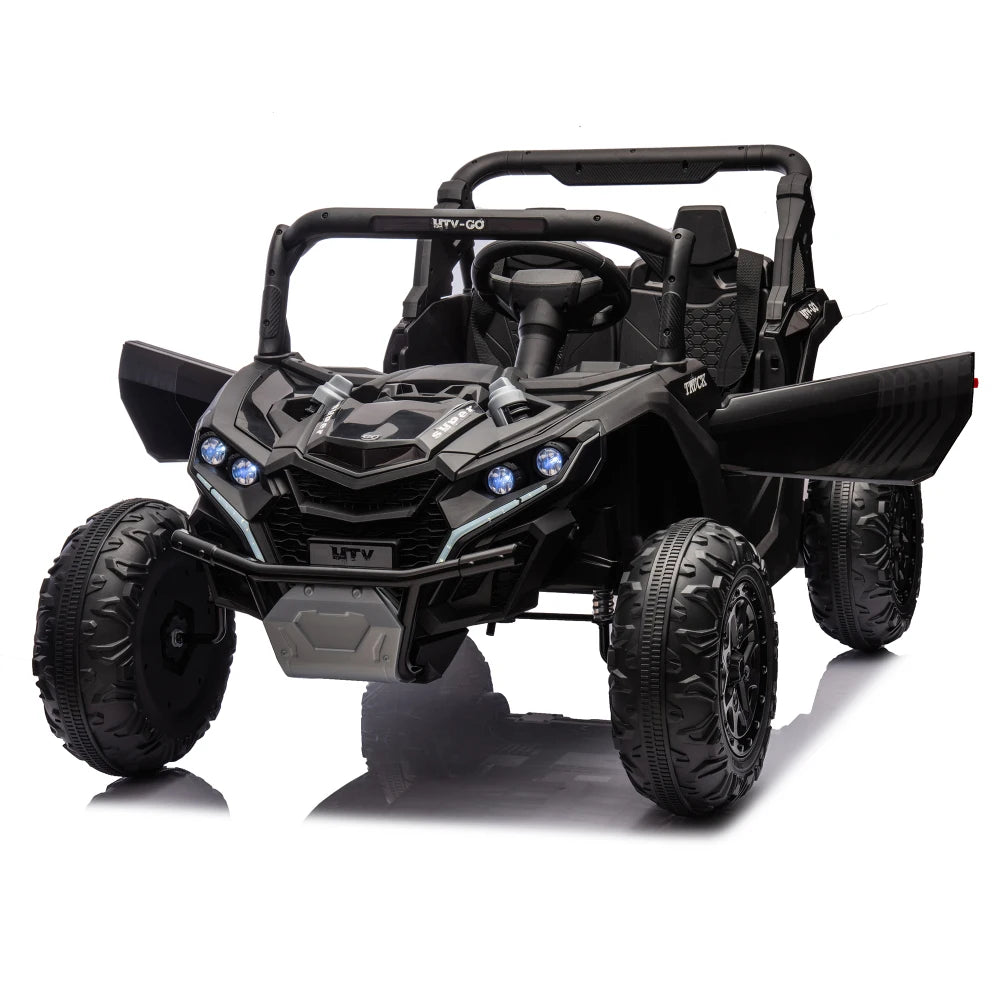 24V Two-Seater Electric Ride-On UTV for Kids – Remote Control, 4-Wheel Suspension, Slow Start & Big Wheels for Ages 3+