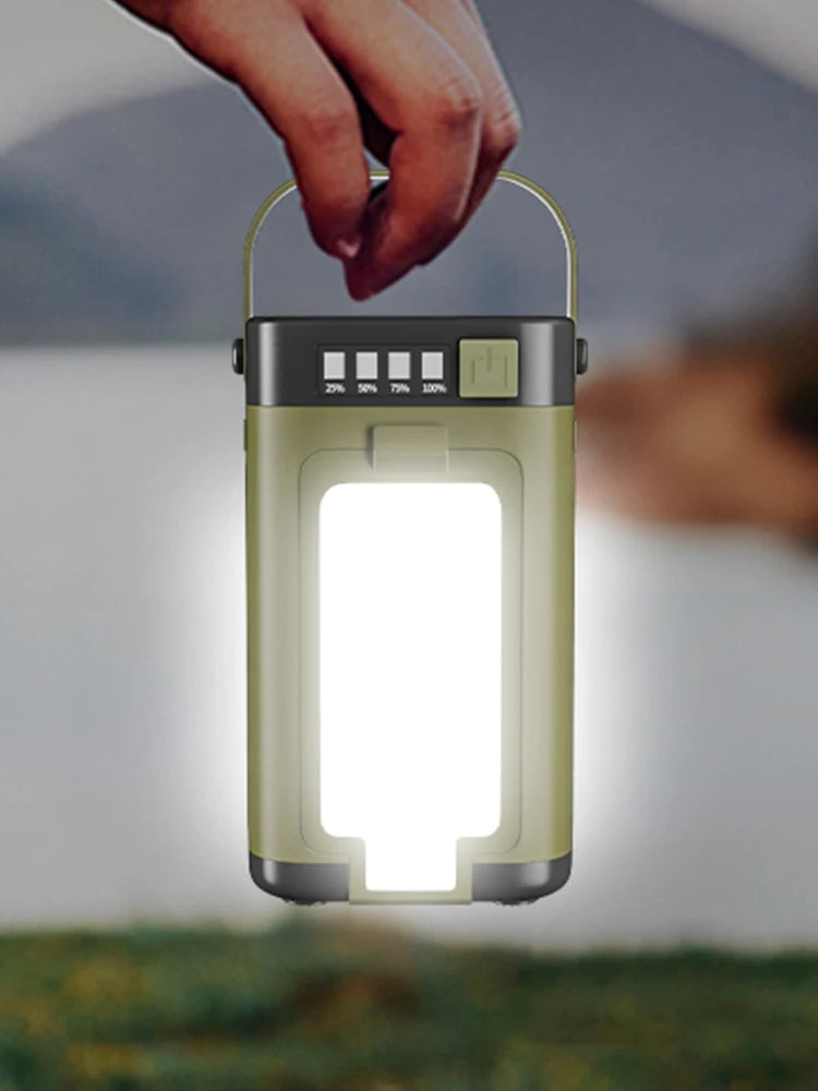 Rechargeable Lantern Power Bank Solar Camping Lantern Portable LED Tent Light