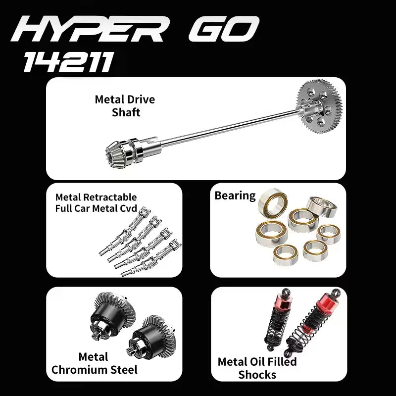 MJX HYPER GO 14211 Brushless 1/14 RC Short Course Truck – 47–70 KM/H High-Speed 4WD Racing Car