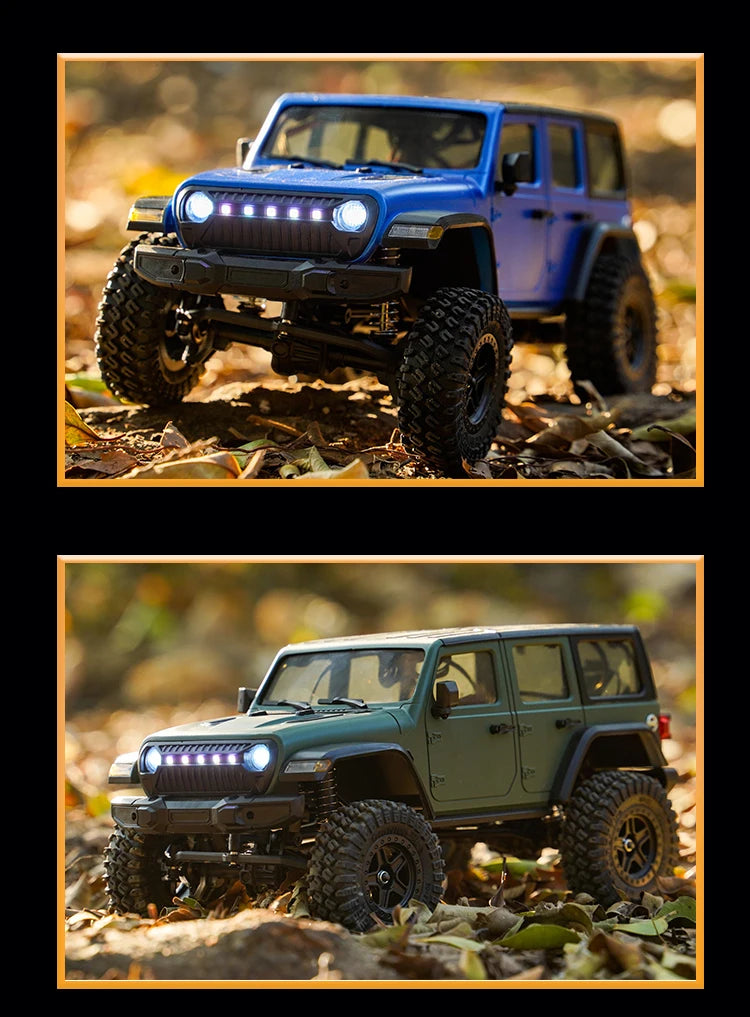 C8801 1:18 RC Climbing Jeep – 4WD Off-Road Rock Crawler with Lights, 2.4GHz Remote, 370 Motor & Simulation Body