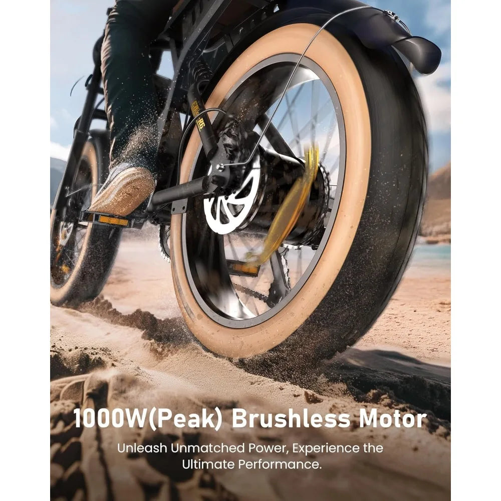 R6 Fat Tire Electric Bike – 1500W Off-Road Power with Full Suspension