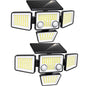 2024 Upgraded 4-Head Solar Motion Sensor Outdoor Lights