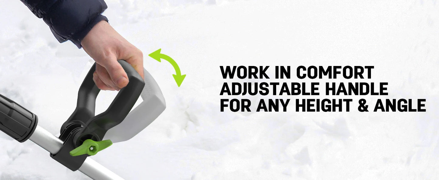 Deli 21V Cordless Snow Shovel with 4.0Ah Battery – 12" Clearing Width, 20FT Throw Distance, 60° Adjustable Chute & Lightweight Design