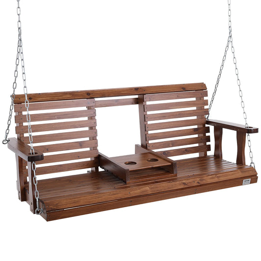 Wooden Porch Swing 5 FT – Heavy-Duty Outdoor Hanging Bench