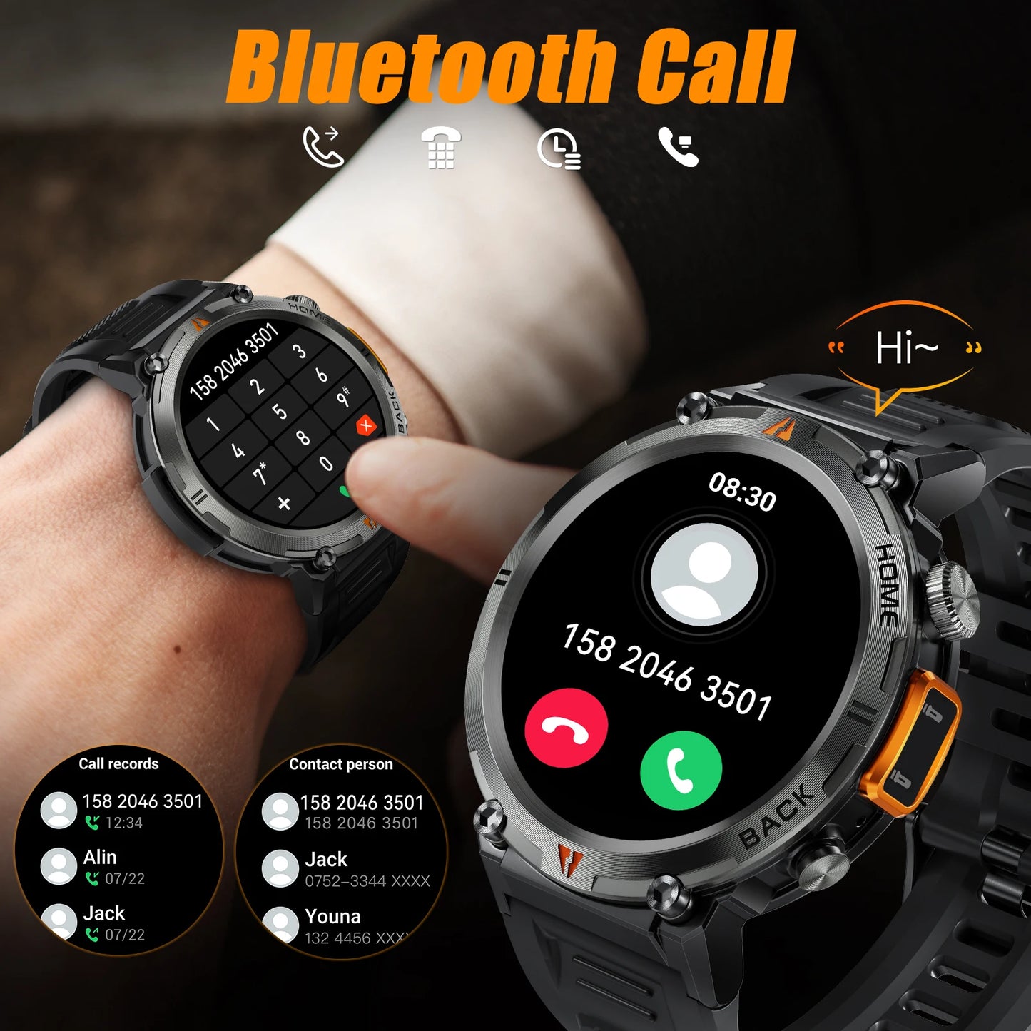 EIGIIS KE3 2025 Bluetooth Smartwatch for Men