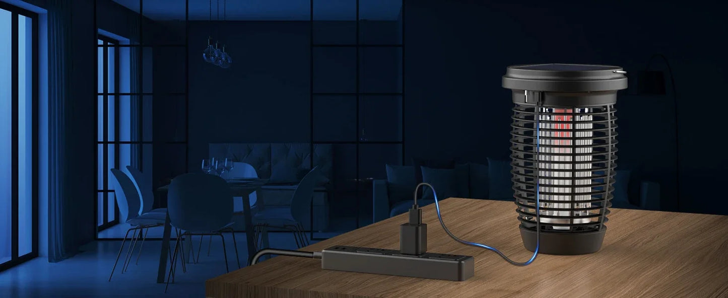 PALONE Solar Bug Zapper – 2-in-1 Mosquito Killer & Camping Light (4500V)