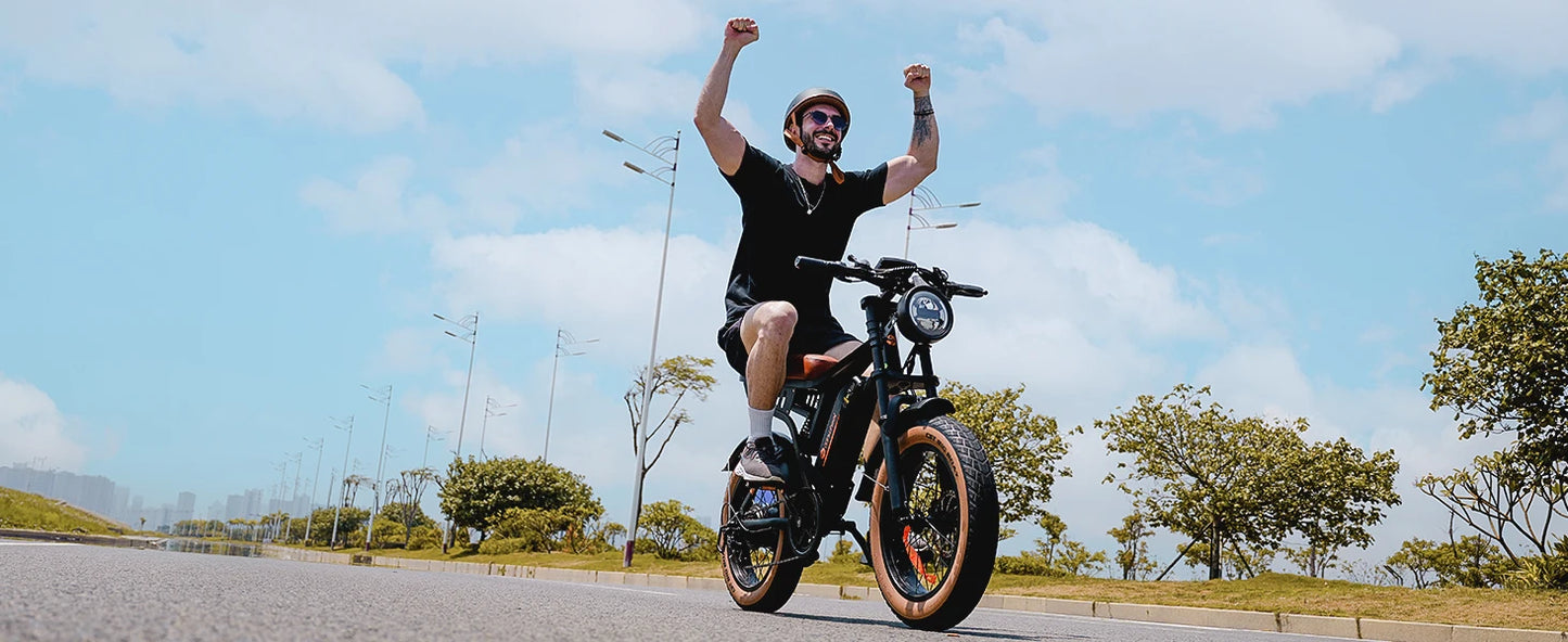 R6 Fat Tire Electric Bike – 1500W Off-Road Power with Full Suspension