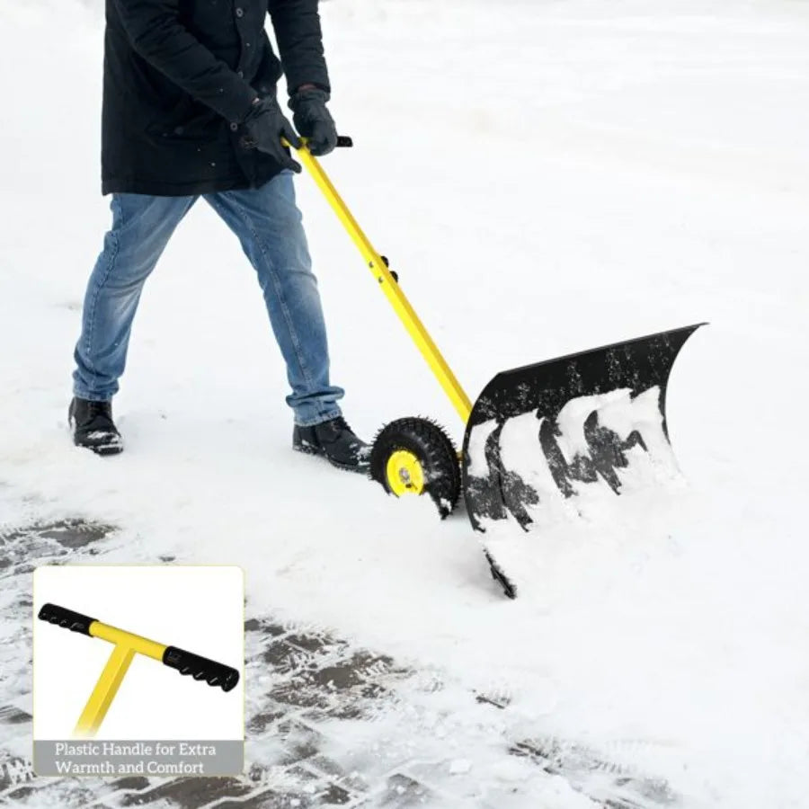 7447cm Iron Yw THandle Black Blade Adjustable HumanPowered Snow Plow