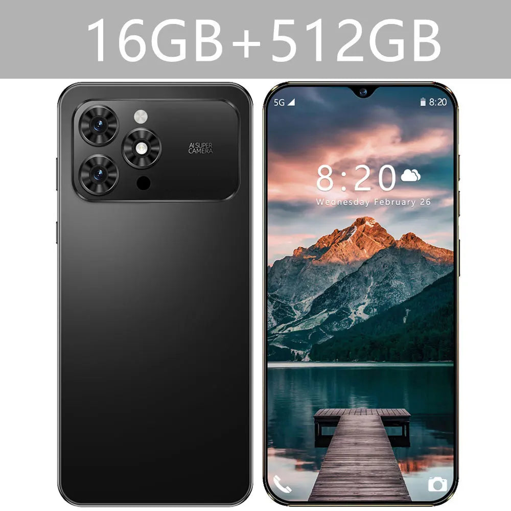 i17 Pro Max 7.0" 5G Smartphone with 48MP Rear Camera, 16MP Front Camera & 6800mAh Battery