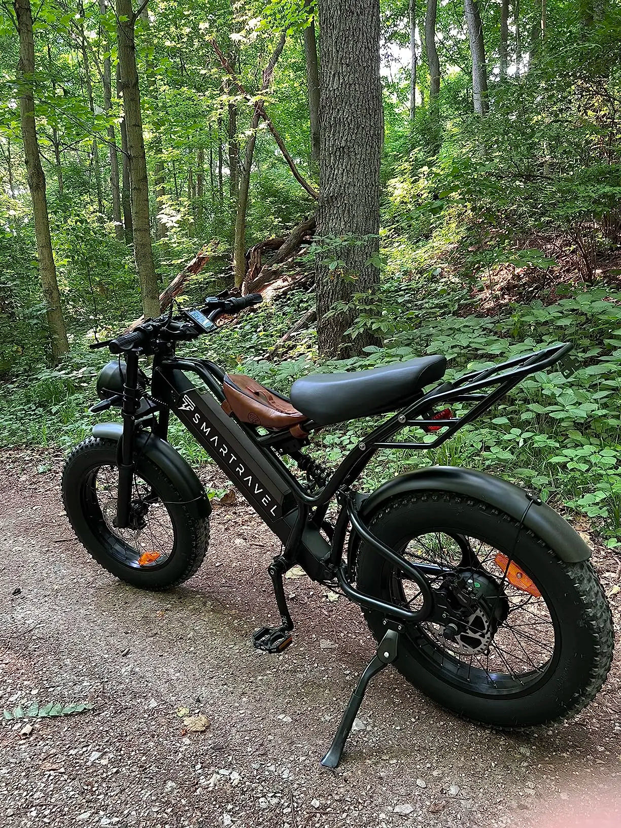 1000W Full Suspension Electric Bike for Adults – 48V 15Ah Battery, 28MPH Fat Tire Moped-Style E-Bike with Shimano 7-Speed and Disc Brakes