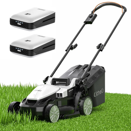 13” Cordless Lawn Mower 20V Electric with Brushless Motor, 5 Height Adjustments, Lightweight Push Mower for Small Yard & Garden