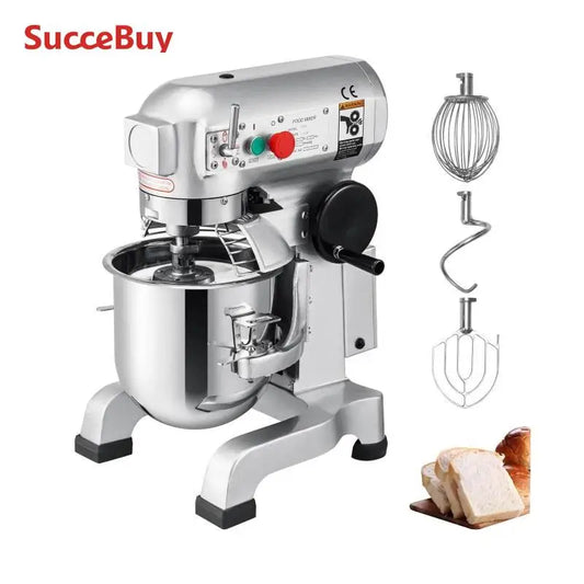 SucceBuy 10 15 20 30L Electric Dough Machine Stainless Steel Commercial Cream  Whisk Mixer Processor Kitchen Food Stand Blender