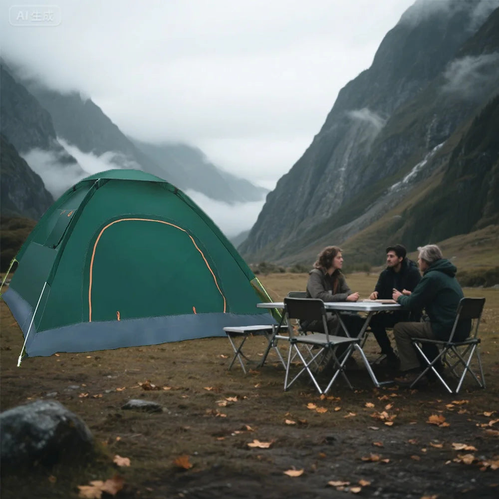 2-3 Person Outdoor Pop Up Camping Tent Waterproof Automatic Instant Setup Shelter with UV Protection
