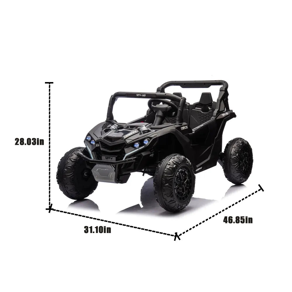 24V Two-Seater Electric Ride-On UTV for Kids – Remote Control, 4-Wheel Suspension, Slow Start & Big Wheels for Ages 3+