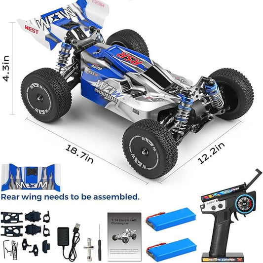 WLtoys144011 1/14 4WD RC Cars for Adults , Max 43 Mph Off-road Fast RC Car,Upgraded version(144001V2) ,Suitable for Outdoors
