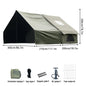 PAKICETUS Inflatable Camping Tent with Skylight, Quick Setup Family Glamping Tent for 4-6 People
