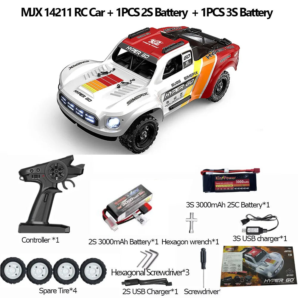 MJX HYPER GO 14211 Brushless 1/14 RC Short Course Truck – 47–70 KM/H High-Speed 4WD Racing Car